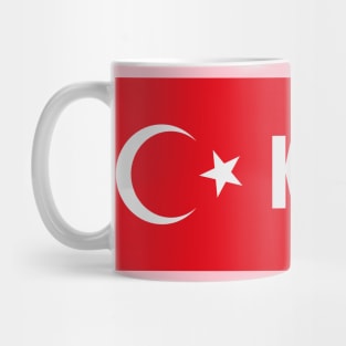 Kütahya City in Turkish Flag Mug